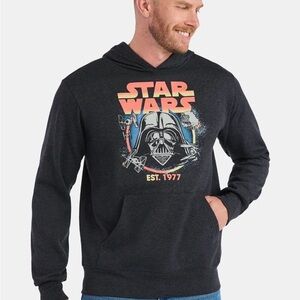 NEW Star Wars Grey Hoodie Dark Vader for Men Size Medium